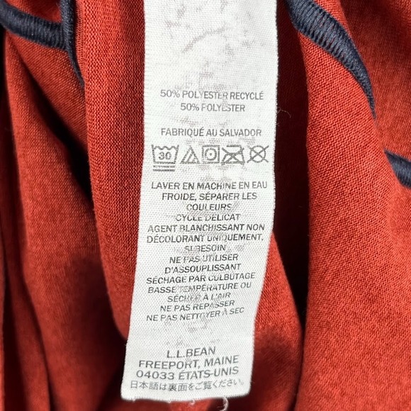 LL Bean Men's XL Slightly Fitted 1/4 Zip L/S Activewear Hiking Trail Red Ochre - Picture 6 of 8